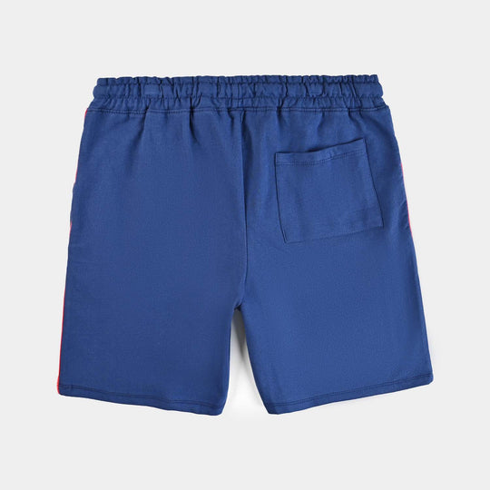 Teen Boys Cotton Terry Short-Navy Blue