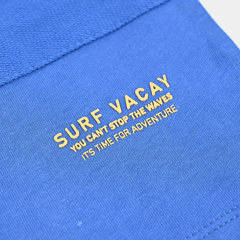 Boys Jersey/Terry Short Surf Vacay-Classic Blue