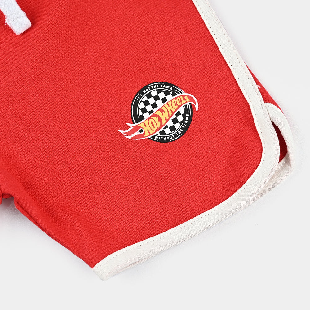 Boys Jersey/Terry Short Hot Wheels-H.R Red