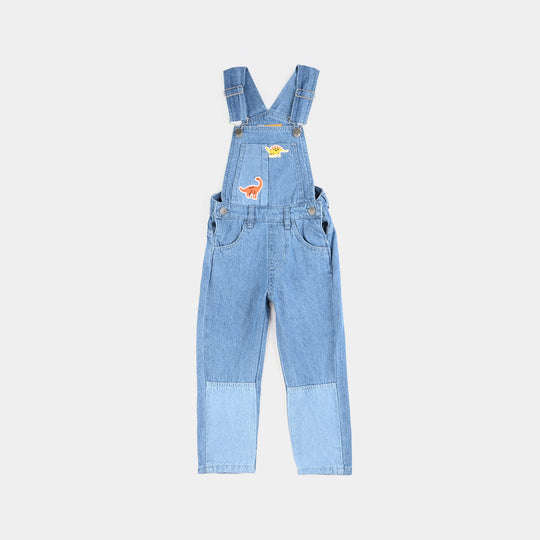 Boys Denim rigid Dangri Dinosaur-Mid Blue