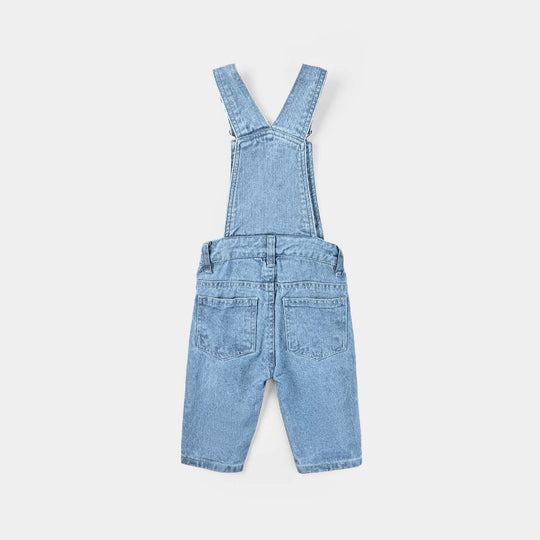 Infant Boys Denim rigid Dangri Dinosaur-Mid Blue