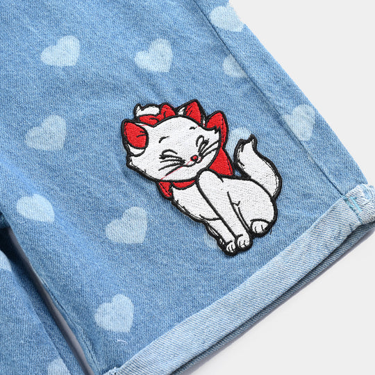 Infant Girls Denim rigid Over All Marie-LT.Blue