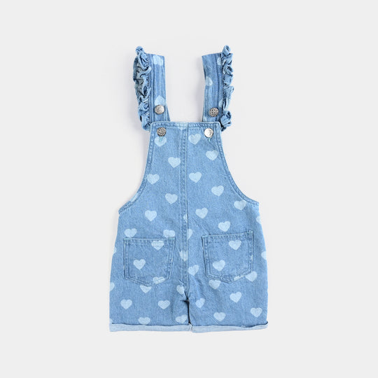 Infant Girls Denim rigid Over All Marie-LT.Blue