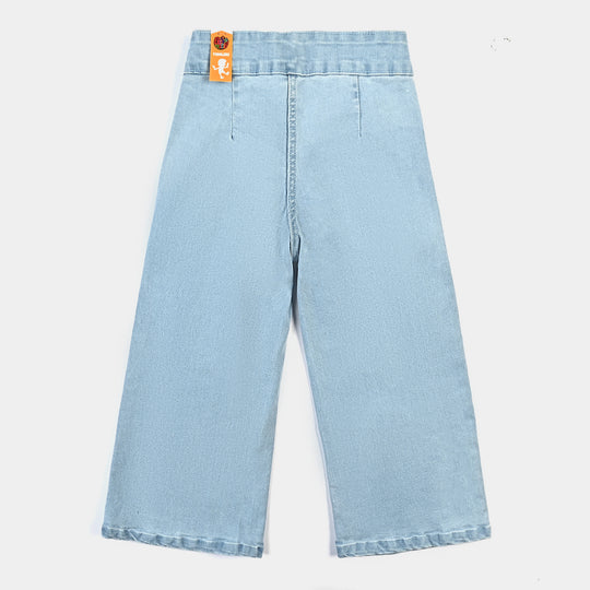 Girls Denim Stretch Pant Pearl Lue Floral-LT.Blue