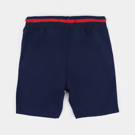 Boys Cotton Twill Short-Navy Blue