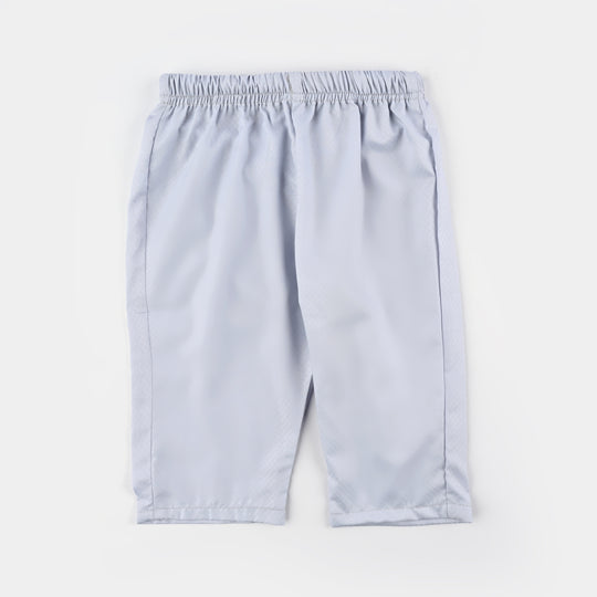 Infant Boys Poly Viscose Kurta Pajama Suit (Placket EMB)-B.White