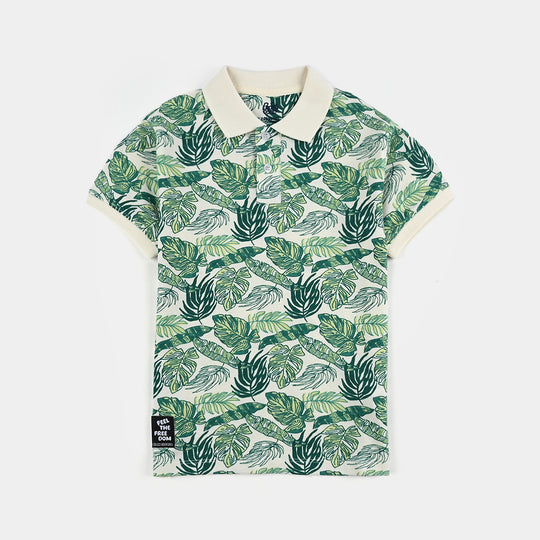 Boys Cotton PK Polo Feel The Freedom-Vanilla Ice