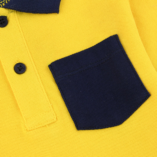 Infant Boys Cotton PK Polo Rhino-Yellow