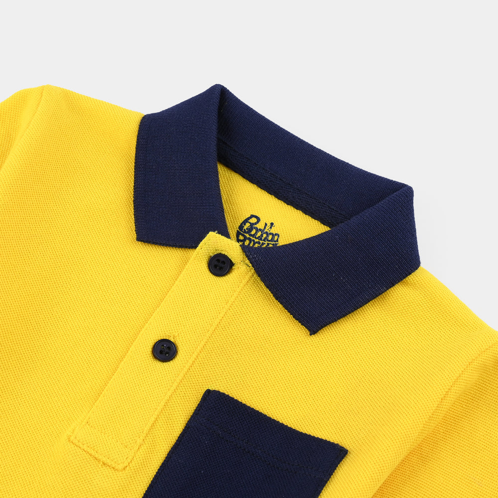 Infant Boys Cotton PK Polo Rhino-Yellow
