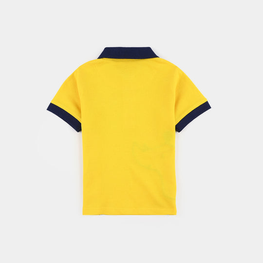 Infant Boys Cotton PK Polo Rhino-Yellow