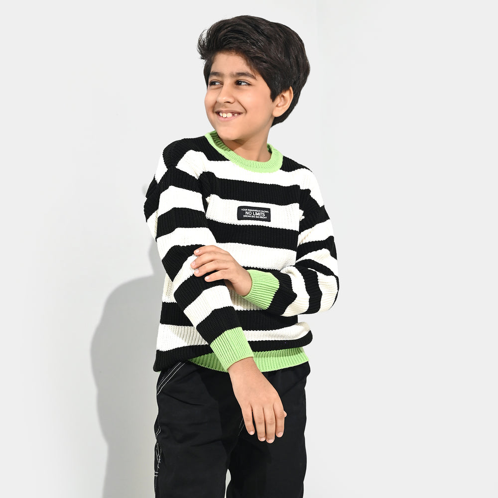 Boys Acrylic Sweater-No Limit - Multi