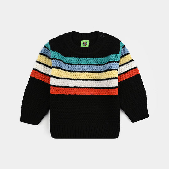 Infant Boys Acrylic Sweater-Multi Stripe