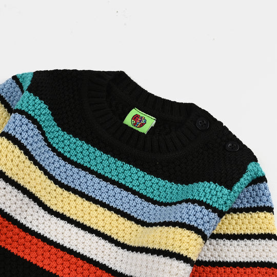 Infant Boys Acrylic Sweater-Multi Stripe