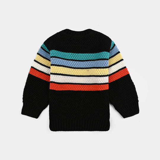 Infant Boys Acrylic Sweater-Multi Stripe