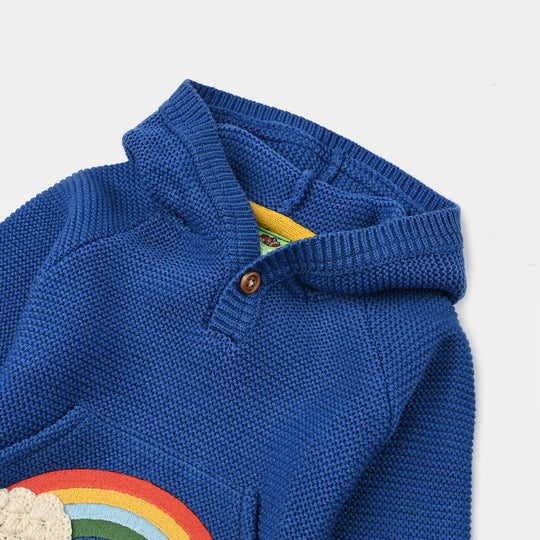 Infant Boys Acrylic Sweater-Rainbow - Royal Blue