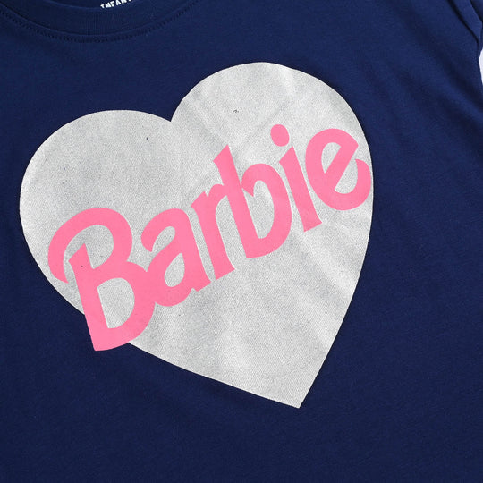 Infant Girls Cotton Jersey T-Shirt-Navy Blue