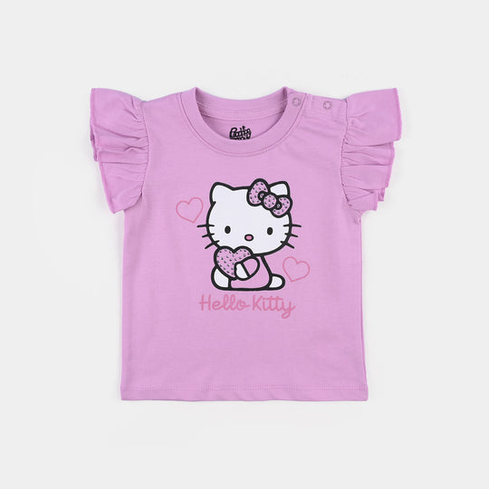Infant Girls Cotton Jersey Character T-Shirt -Purple