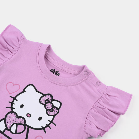 Infant Girls Cotton Jersey Character T-Shirt -Purple