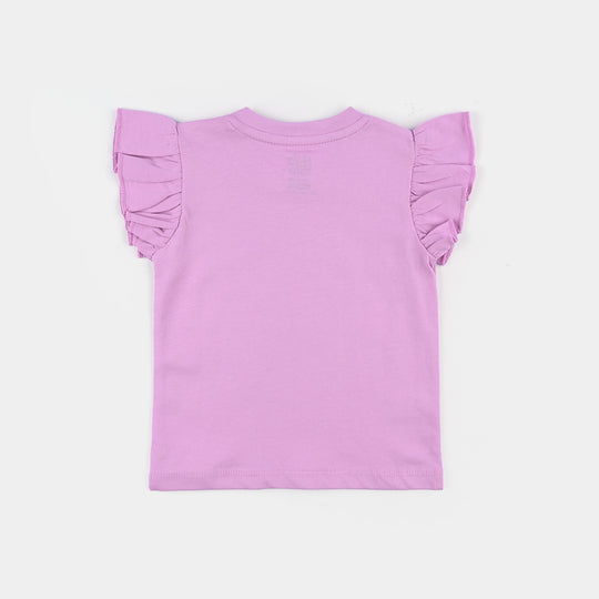 Infant Girls Cotton Jersey Character T-Shirt -Purple