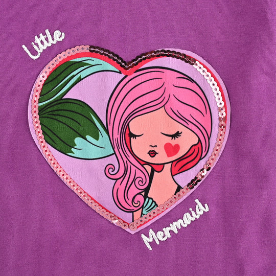 Infant Girls Cotton Jersey T-Shirt Little Mermaid