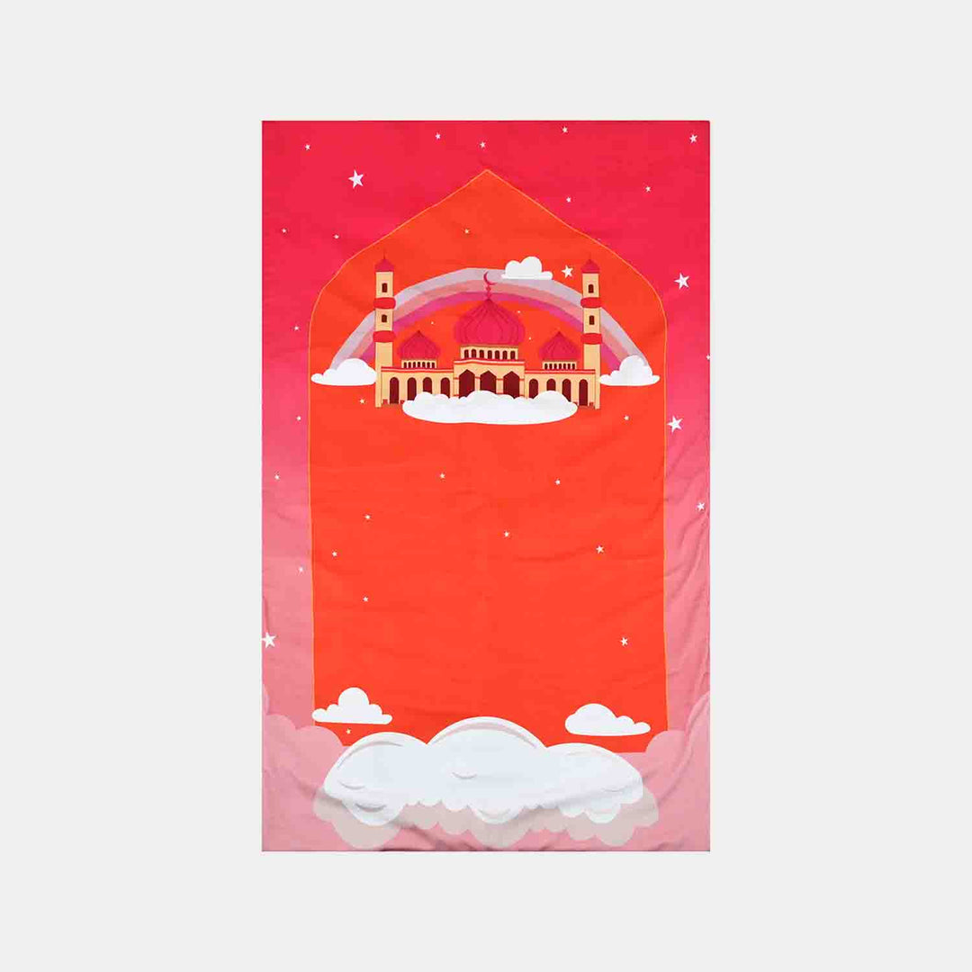 Girls Islamic Prayer Mat -Orange