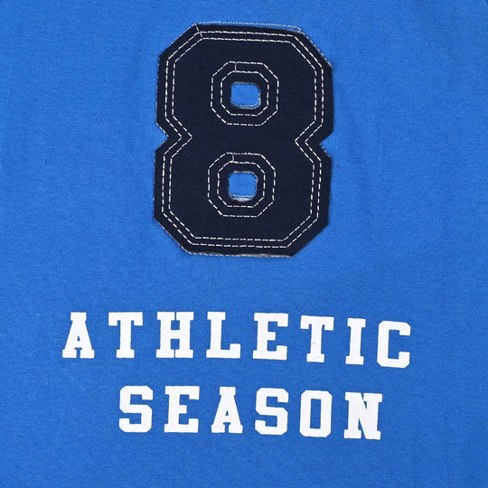 Boys Cotton Jersey Sando Athletic-Blue