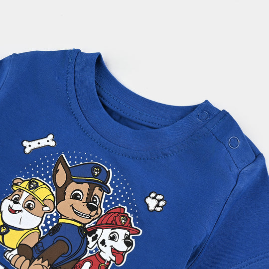 Infant Boys Cotton Jersey T-Shirt-C.Blue