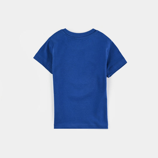 Infant Boys Cotton Jersey T-Shirt-C.Blue