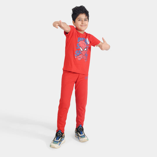 Boys Cotton NightWear Character-HR Red