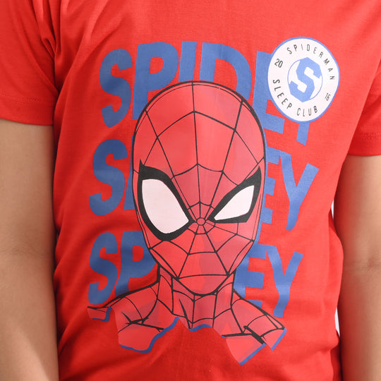 Boys Cotton NightWear Character-HR Red