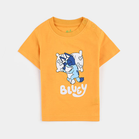 Infant Boys Cotton Night Suit Bluey-Gold