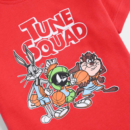 Infant Boys Cotton Jersey T-Shirt TUNE SQUAD-HR.Red