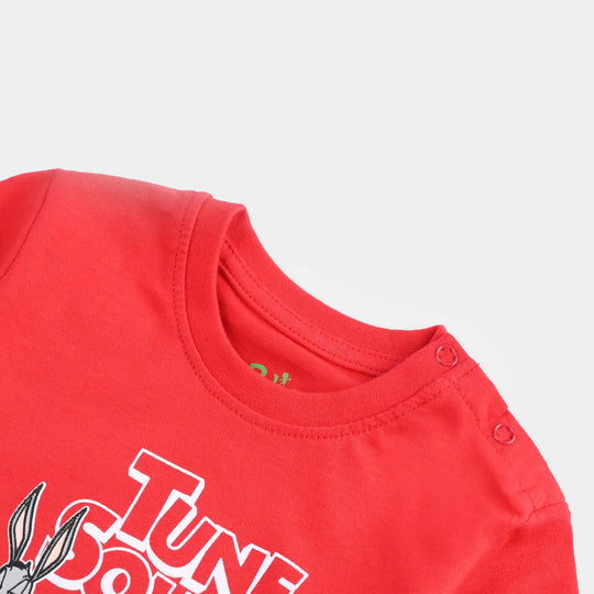 Infant Boys Cotton Jersey T-Shirt TUNE SQUAD-HR.Red