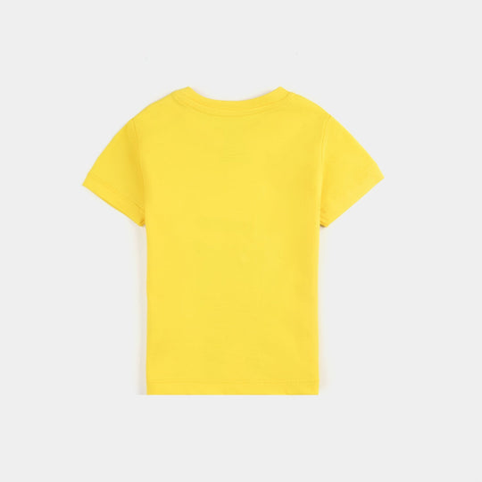 Infant Boys Cotton Jersey T-Shirt You Roar-Cyber. Yellow