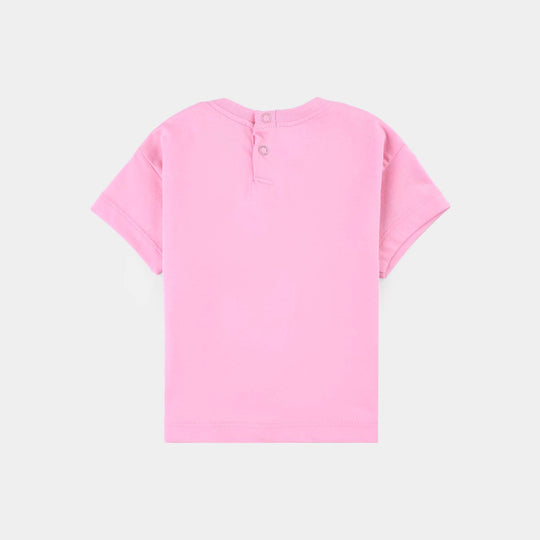 Infant Girls Cotton Jersey T-Shirt ICE CREAM-Prism Pink