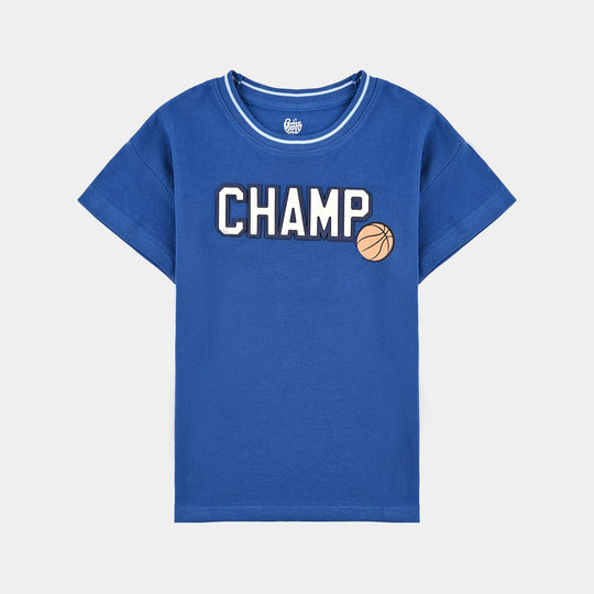 Boys Jumbo Pique T-Shirt H/S Champ-C.Blue
