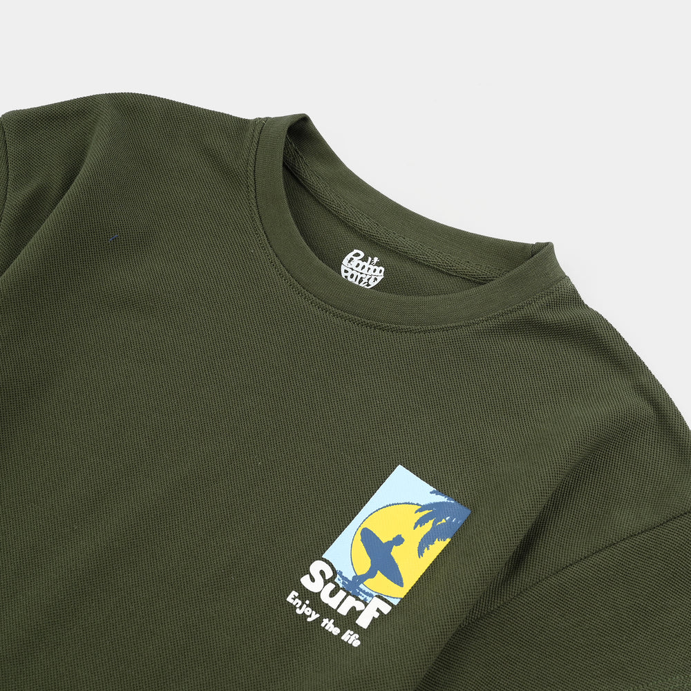 Boys Jumbo Pique T-Shirt H/S Surf