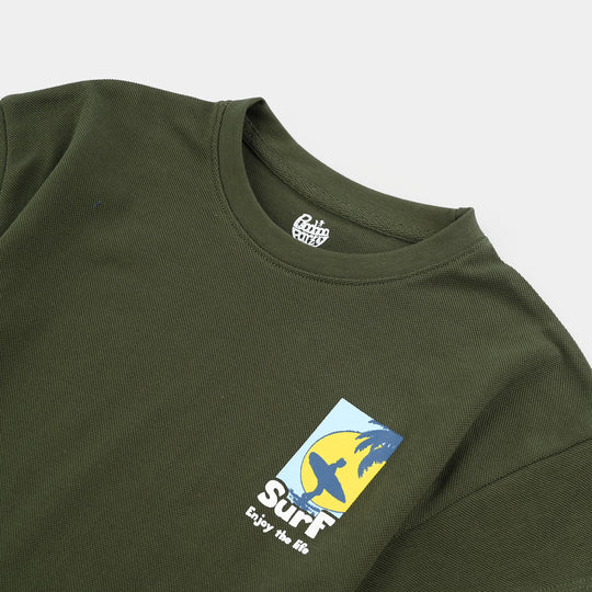 Boys Jumbo Pique T-Shirt H/S Surf