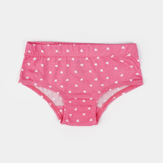 Girls Cotton Jersey Panties Pack Of 2-Hearts & DOT-H.Pink/Vanilla