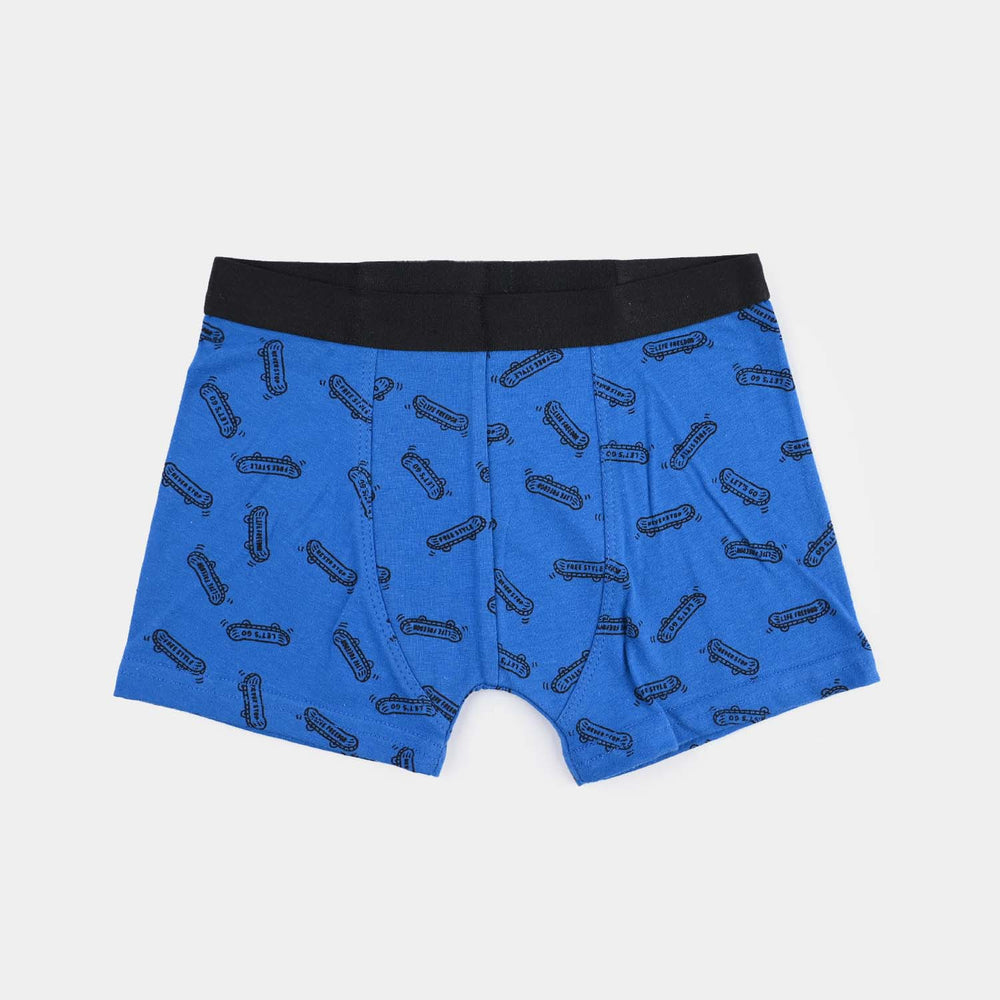 Boys Cotton Jersey Boxer Skate-Pack 0f 2-Blue/Citrus