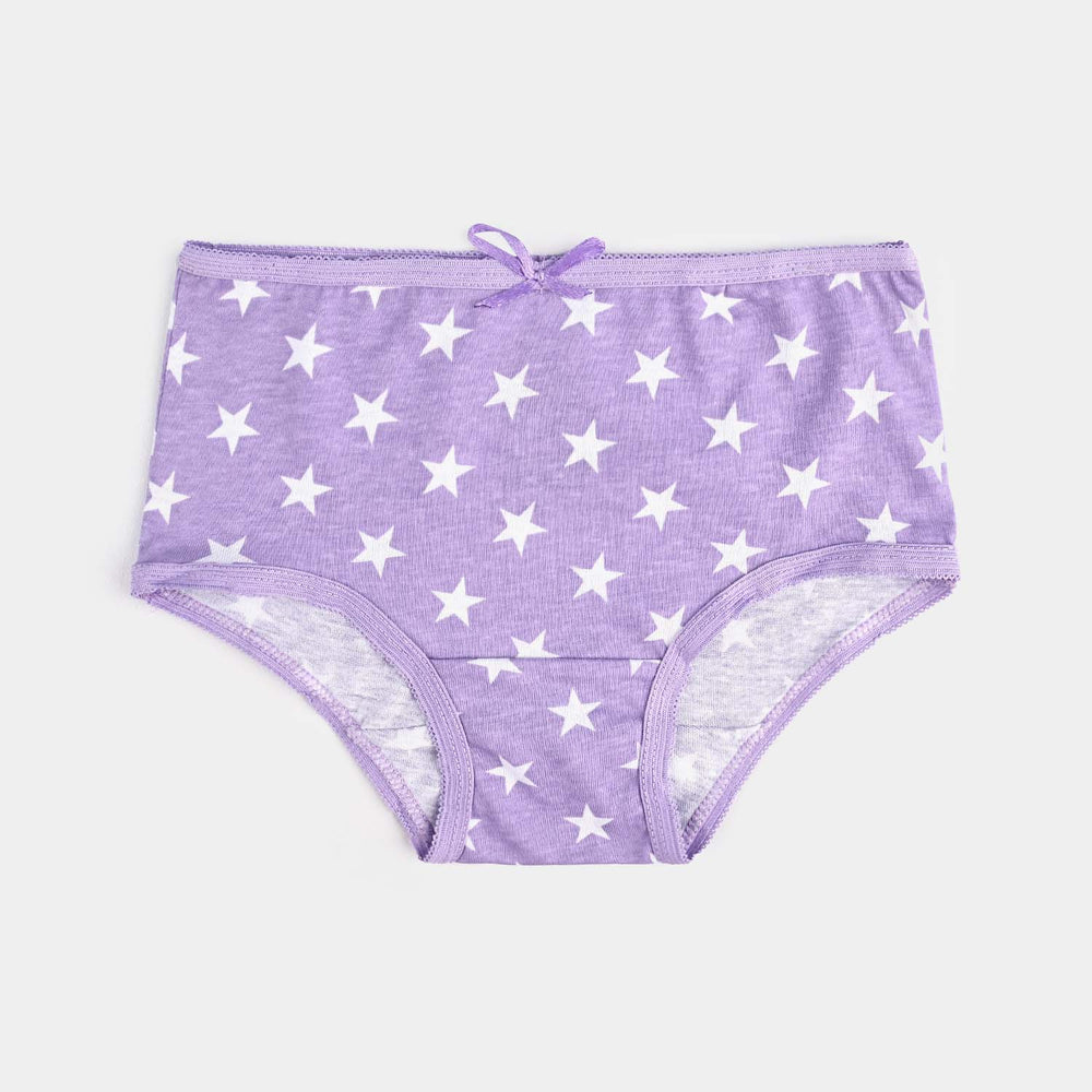 Pack of 2 Girls Cotton Jersey Panties Stars-Purple/White