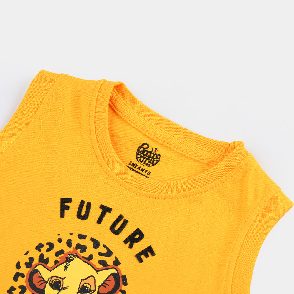 Infant Boys Cotton Jersey Sando Future King