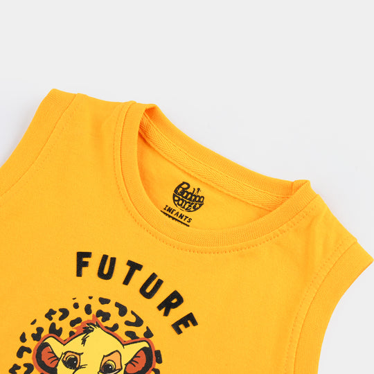Infant Boys Cotton Jersey Sando Future King