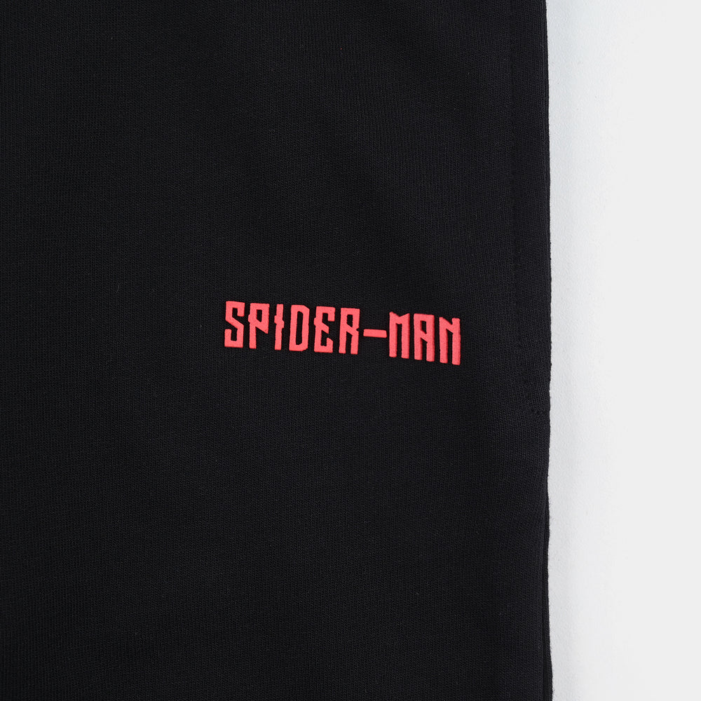 Boys Cotton Terry Pyjama-Jet Black