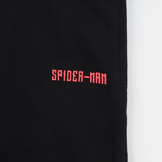 Boys Cotton Terry Pyjama-Jet Black