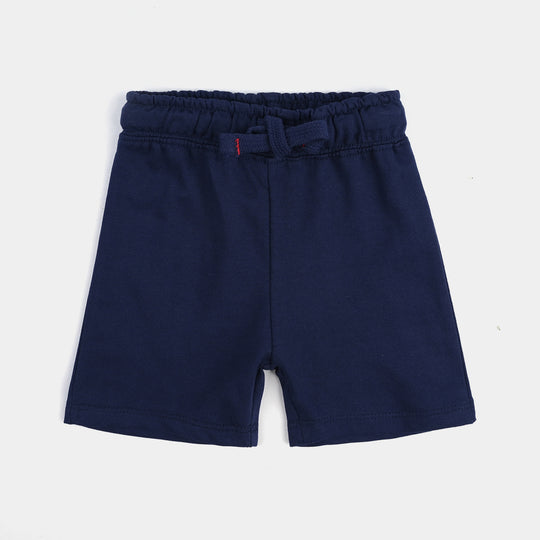 Infant Boys Cotton Terry Basic Short-Navy Blue