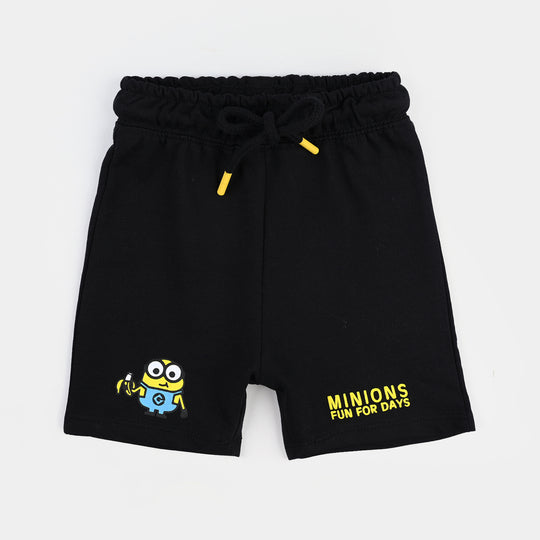 Infant Boys Cotton Terry Short-Jet Black