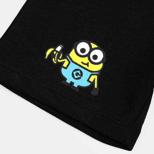 Infant Boys Cotton Terry Short-Jet Black