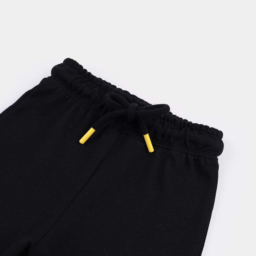 Infant Boys Cotton Terry Short-Jet Black