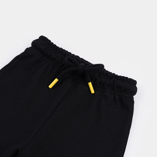 Infant Boys Cotton Terry Short-Jet Black